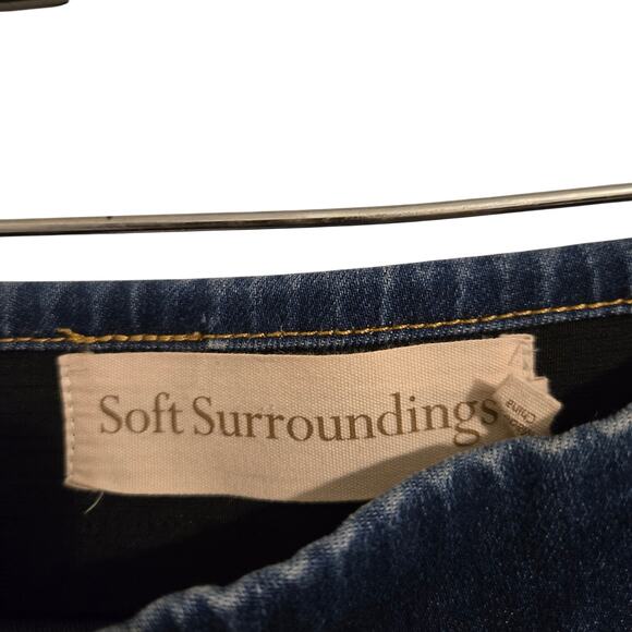 Soft Surroundings Pull On Jeggings Dark Wash Stretch Denim Pants Women’s Size S - Picture 8 of 8